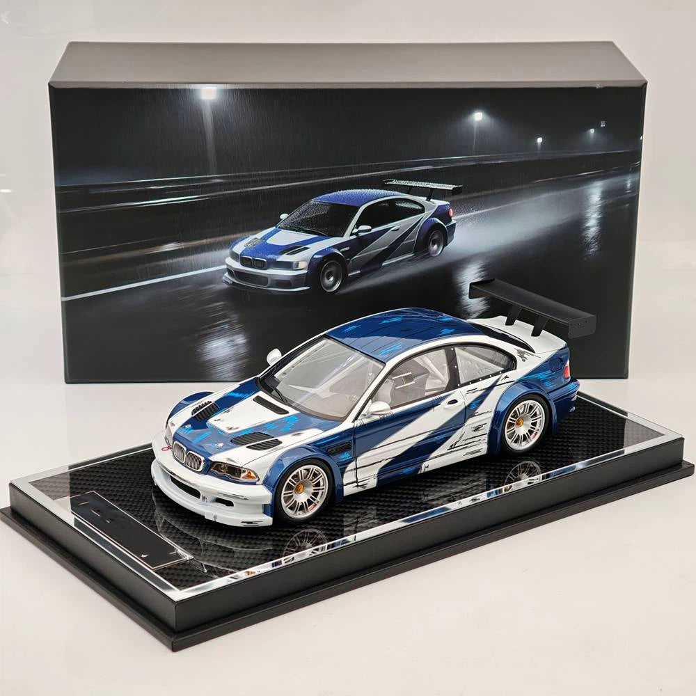 Prévente SW 1:18 M3 GTR E46 Need For Speed Édition Limitée Maquette de Voiture en Résine Cadeaux de Collection