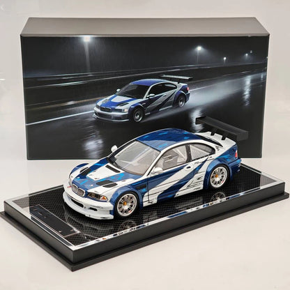 Prévente SW 1:18 M3 GTR E46 Need For Speed Édition Limitée Maquette de Voiture en Résine Cadeaux de Collection