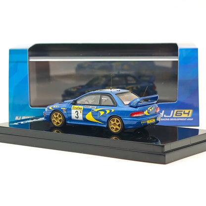 Hobby Japan 1:64 IMPREZA WRC 1997 #3 MONTE-CARLO Blue Diecast Model HJR642041A