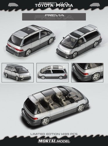 MORTAL 1:64 Toyota Previa Diecast Toys Car Model Limited Collectible Gift Miniature Vehicle Hobby