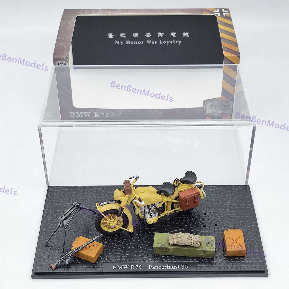 1:24 BMW R75 Panzerfaust 30 World War II 1939-1945 Motorcycle Diecast Model