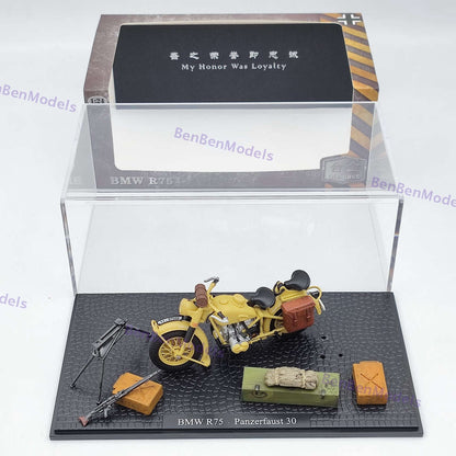 1:24 BMW R75 Panzerfaust 30 World War II 1939-1945 Motorcycle Diecast Model