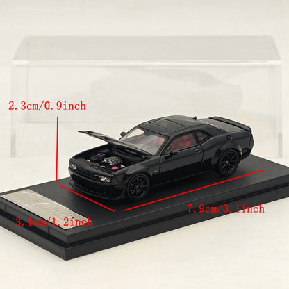 1:64 SH Dodge SRT Hellcat Muscle Sports Diecast Models Car Collection Black