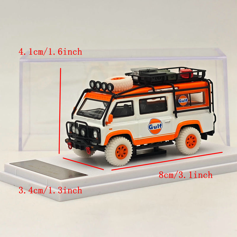 Master 1:64 for Land Rover Defender Van Gulf Varnish Diecast Toys Car Models Miniature Hobby Collectible Gifts