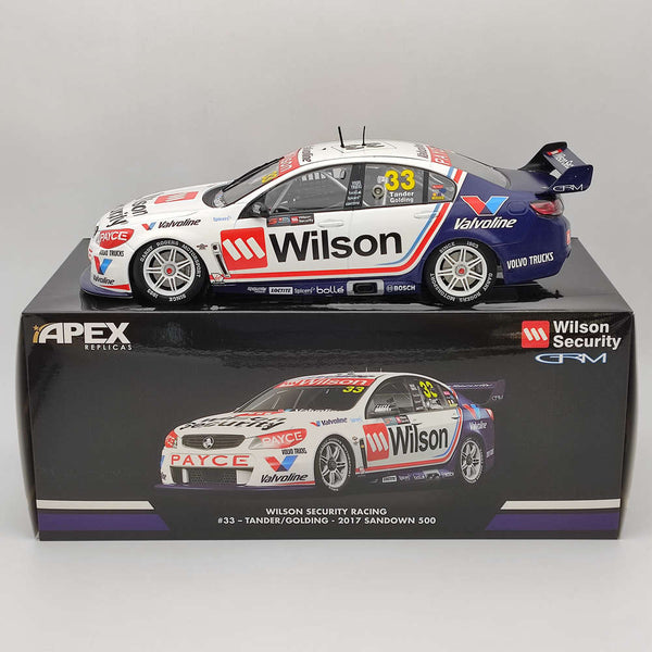 1/18 Apex  Wilson Racing #33 Tander/Golding 2017 Sandown 500 AD80709 Diecast Models Car Limited Collection