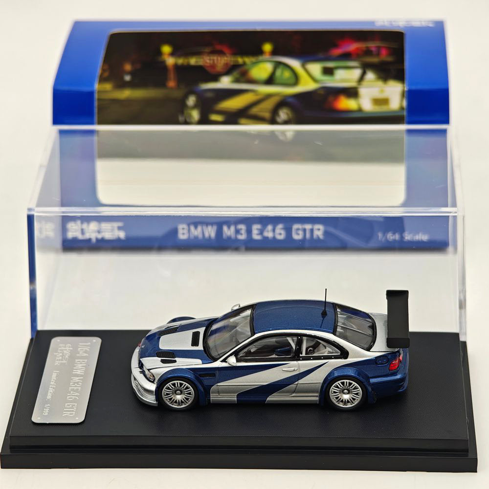 Ghost Player 1:64 E46 M3 GTR NFS Openable Hood & Trunk Diecast Model Car Limited Collection