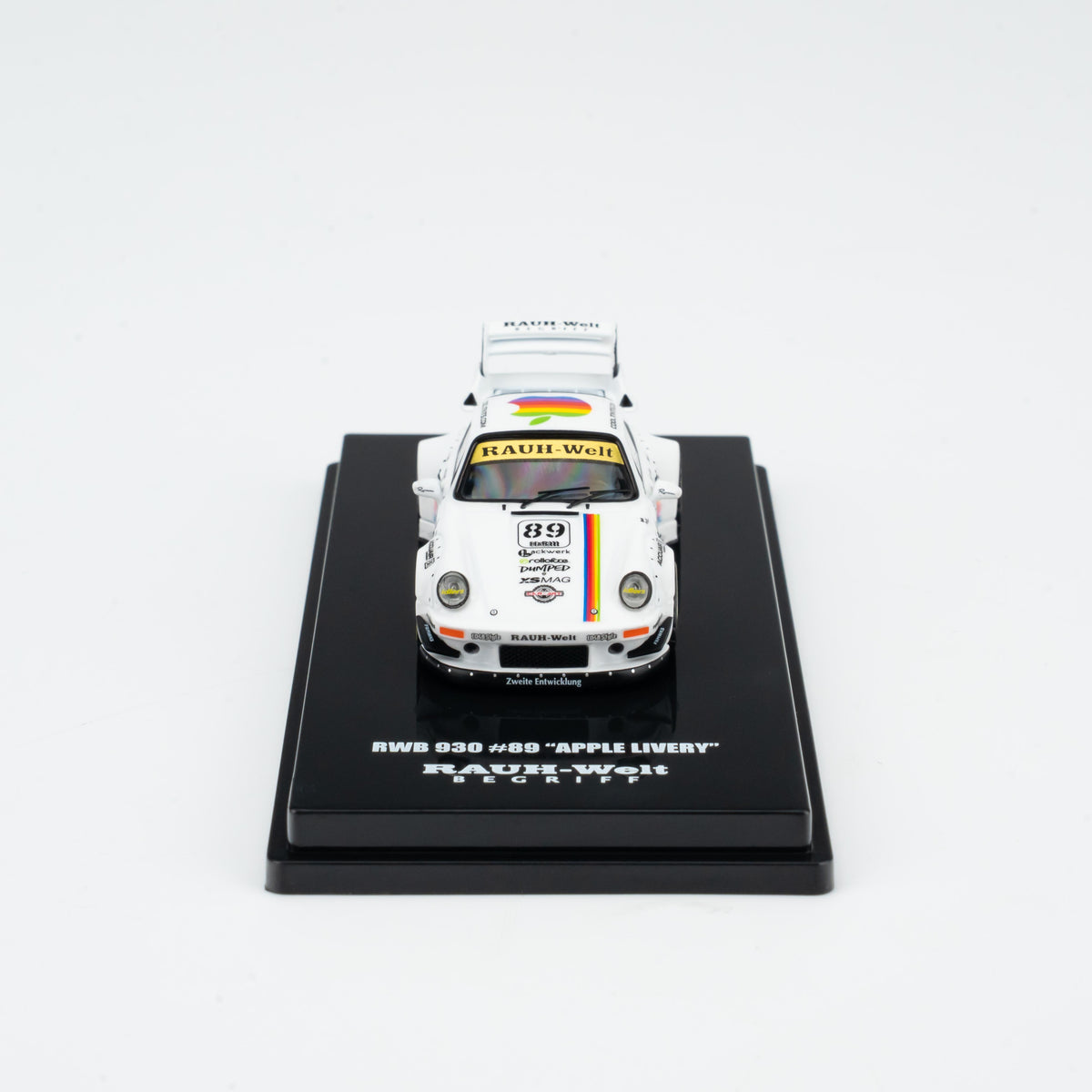 INNO 1:64 RWB 930 #89 White Apple Livery Wide-body Modification Alloy Model Car