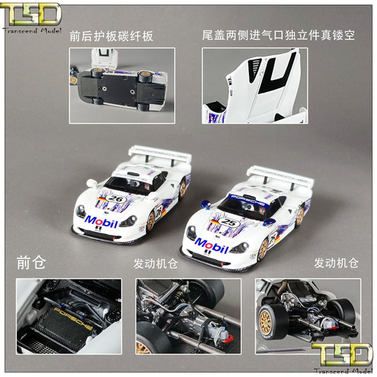 TSD 1:64 for 1997 911 GT1 LM Openable - hood Alloy Toys Car Model - Collectible Gifts