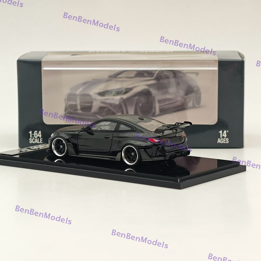 1/64 STREET WARRIOR SW BMW M4 Black Diecast Models Car Limited Collection