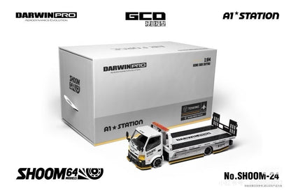 GCD SHOOM64 1/64 HINO 300 Flatbed Tow Truck DarwinPRO Diecast Models Hobby Gift