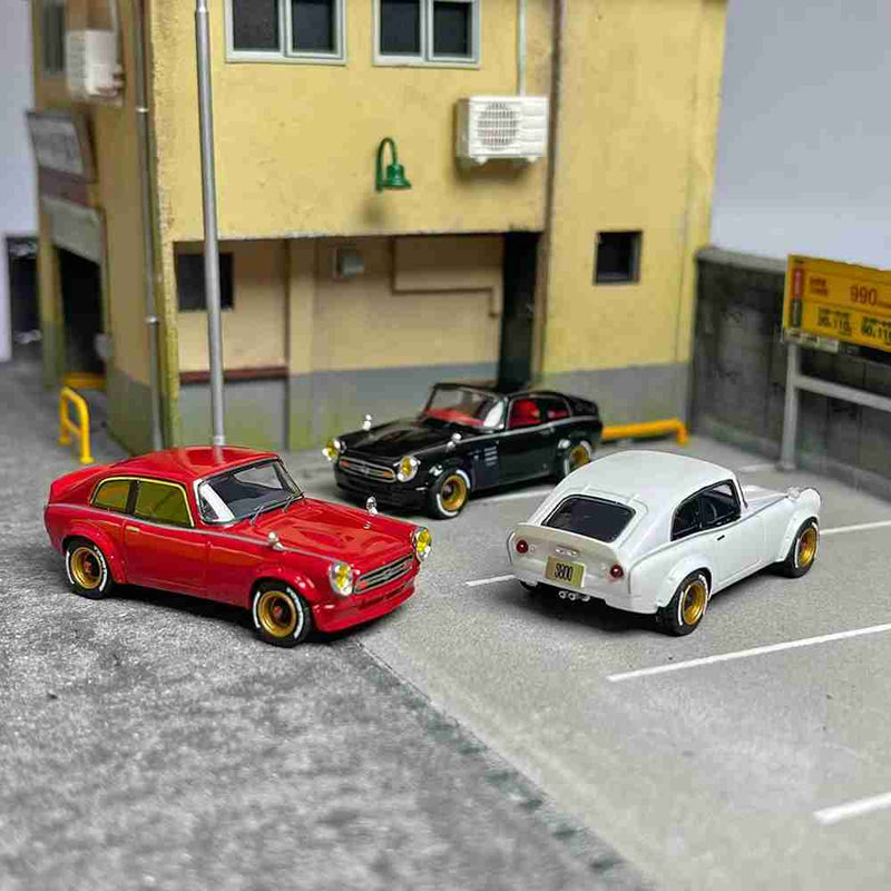 Mortal 1:64 Honda S800 Modified Version Diecast Toys Car Models Miniature Vehicle Hobby Collectible Gifts