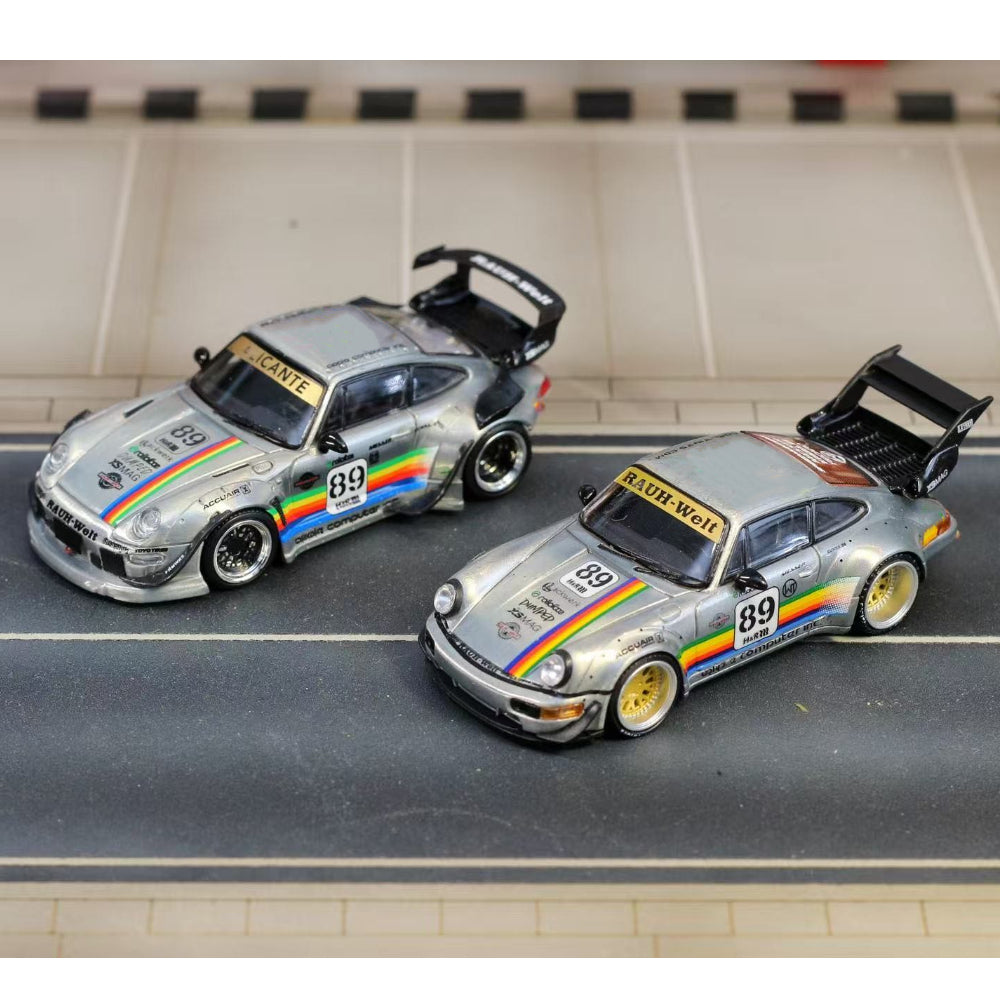 Pre order STREET WARRIOR SW 1:64 911 RWB 993 964 #89 Apple Clearcoat version Racing Sports Model Diecast Car