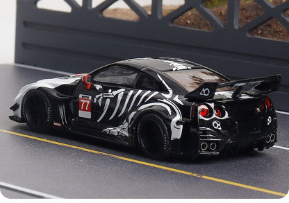 Decode 1:64 35gr-rr Bone Dragon Painting Gtr35 Alloy Diecast Car Model Collection Gifts