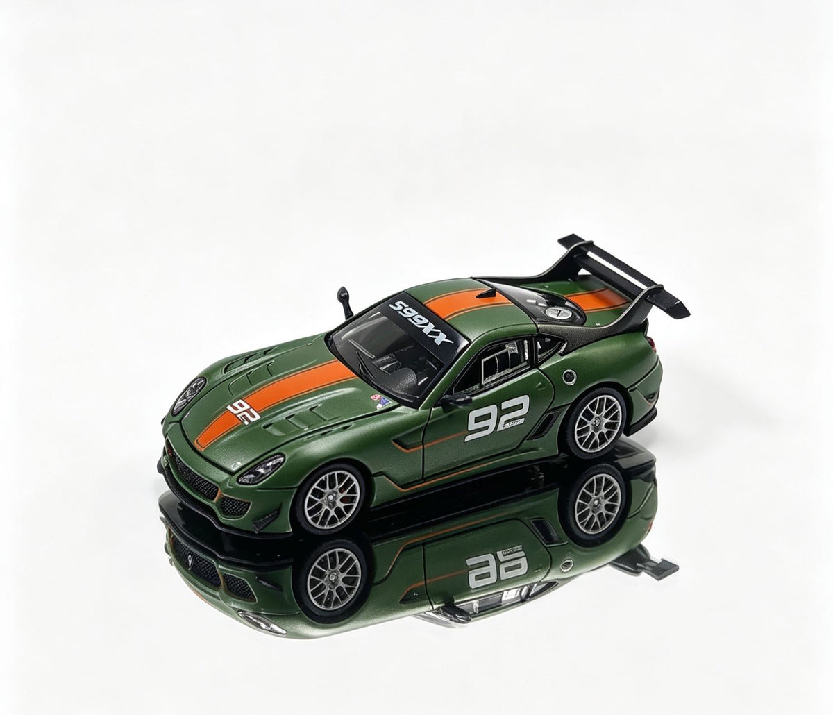 Rhino Model RM 1:64 599XX EVO Racing Sports Model Diecast Car Model Collection Gift with Openable Hood
