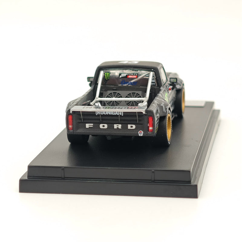 Street Weapon 1:64 1977 Ford F-150 Hoonitruck Tianmen - Black Pick Up Diecast Models Car Collection
