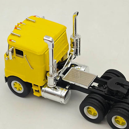 Top Self Replicas 1:64 Scale F700 Semi Tractor Trucks Yellow Diecast Sleeper Model Car