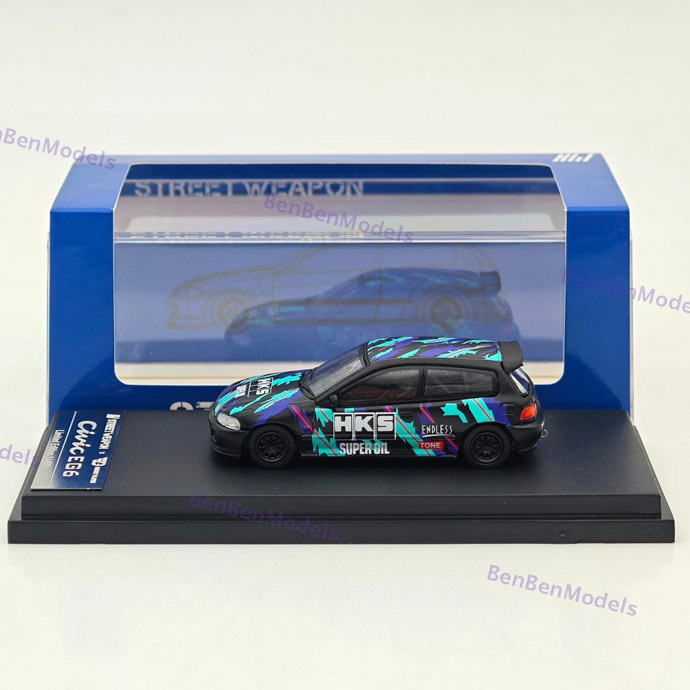 1:64 SW EG6 HKS Limited 499pcs Diecast Models Car Limited Collection Gifts