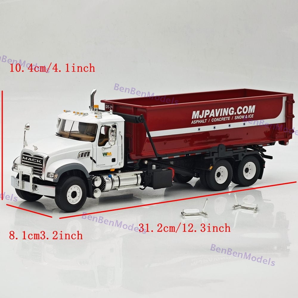 1/34 FIRST GEAR Mack Granite MP & Tub-Style Roll-Off Container DIECAST 19-4226