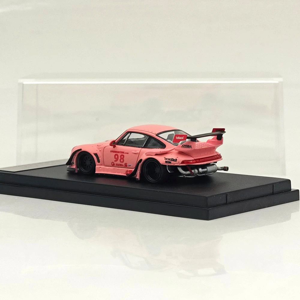 1:64 SW 993 911 #98 #91 Matte Pink / Green Diecast Model Car Limited Edition