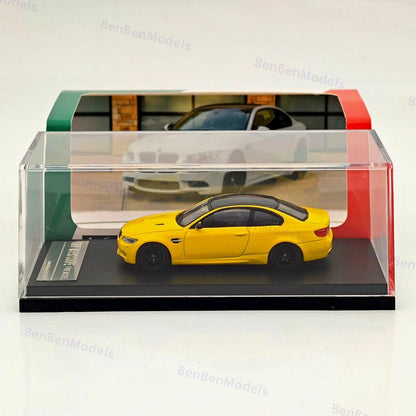 Fine model 1/64 BMW M3 E92 COUPE Diecast Model Car Limited Collection Yellow