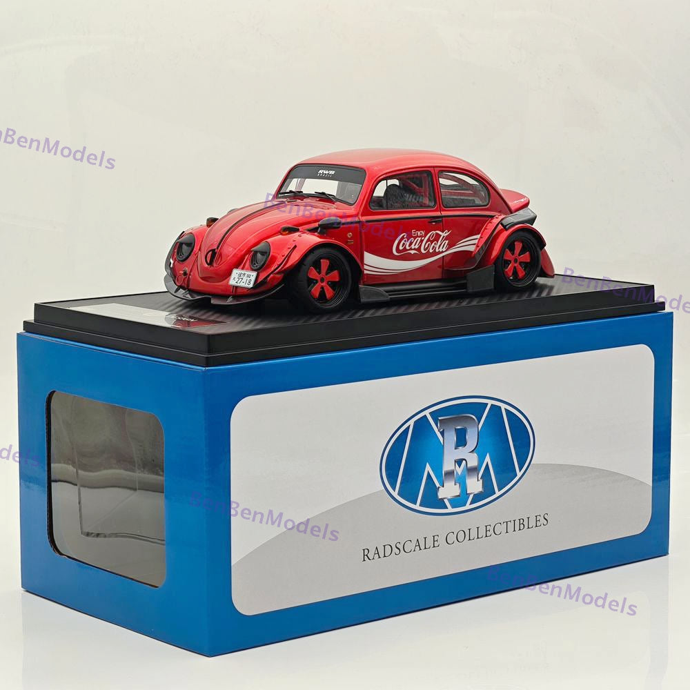 1/18 Volkswagen VW Beetle Wide Body Coca-Cola RWB Robert Design Resin Car Red