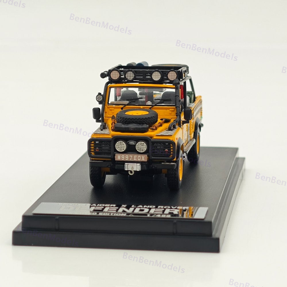 1:64 SW Yellow Camel Defender 90 Pickup Sports Model Diecast Metal Car Limited