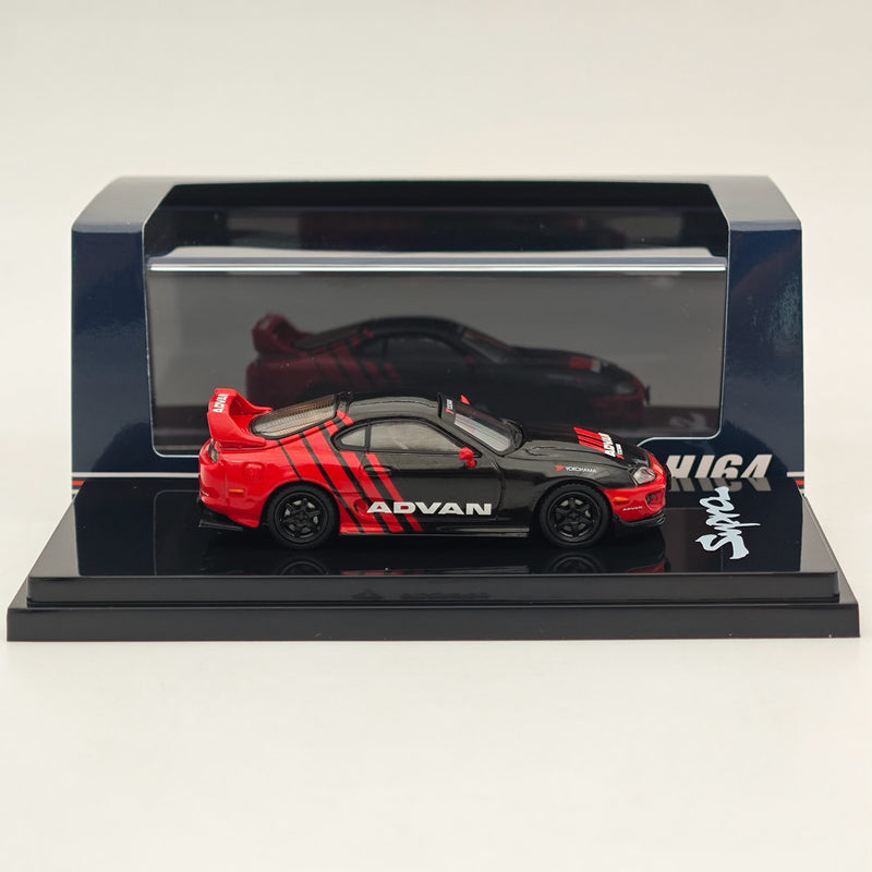 Hobby Japan 1/64 Toyota SUPRA (JZA80) 2000 YOKOHAMA ADVAN COLOR BLACK HJ645042AV Diecast Models Car Collection