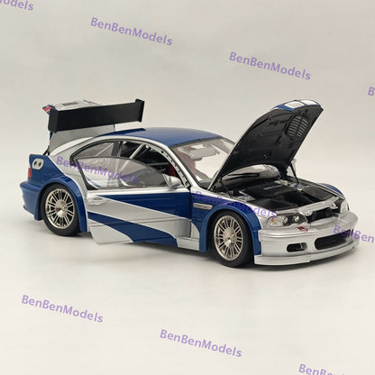 DCM 1/18 BMW M3 GTR E46 2001 Need For Speed ​​Modèles de voitures en métal moulé sous pression Collection