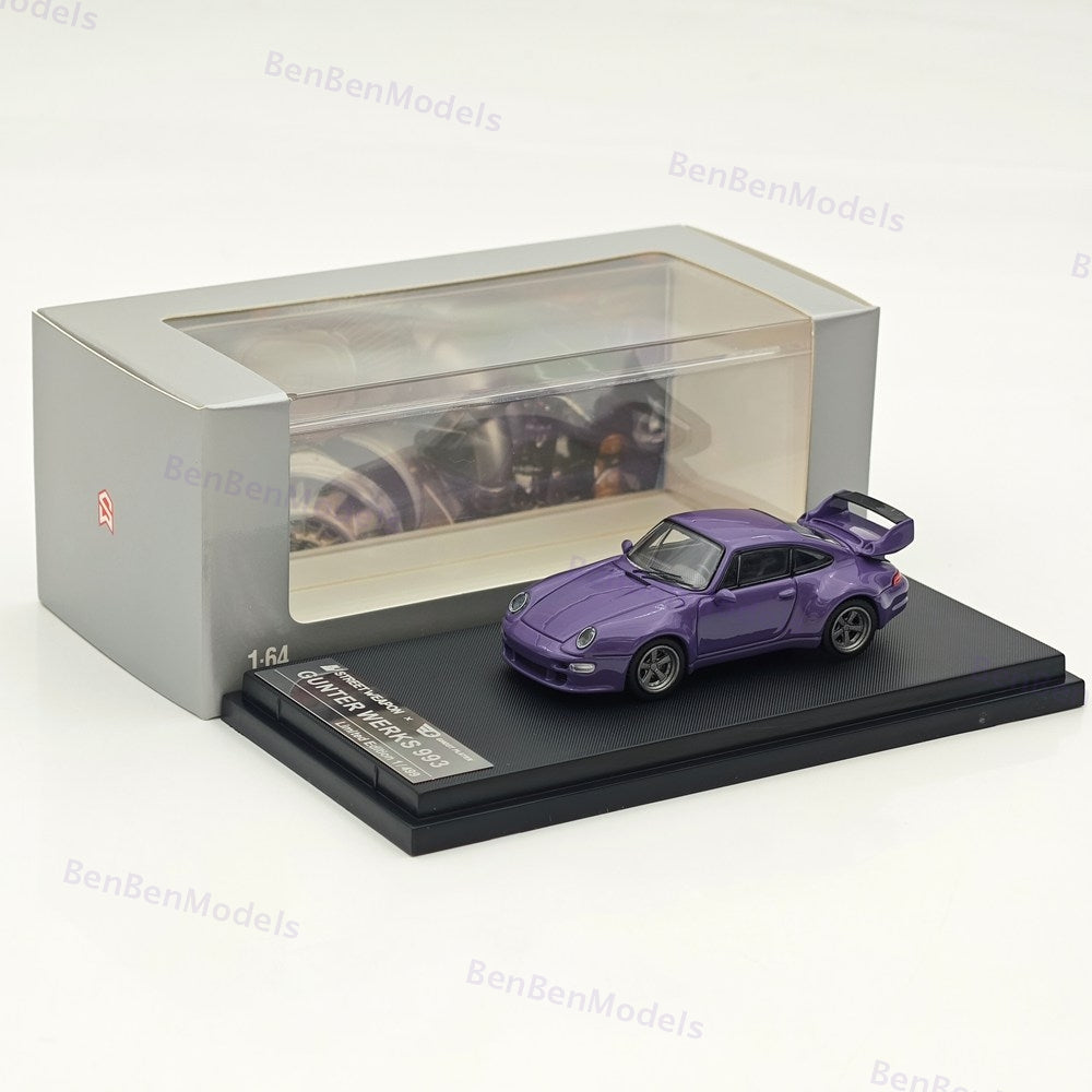 SW 1:64 Porsche Gunther Werks 993 Remastered Diecast Model Car - Four styles are