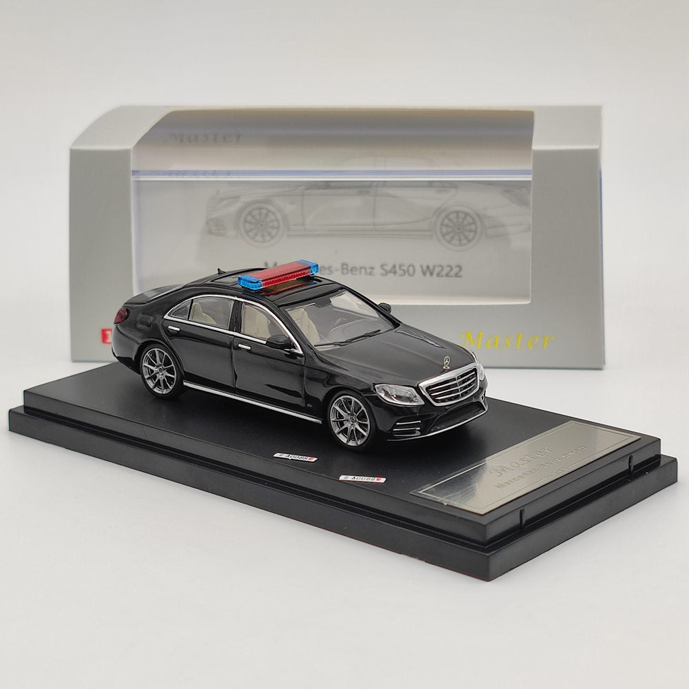 Voiture de police Mercedes-Benz S450 W222 1:64 Master Diecast Toys Modèles Collection Cadeaux 