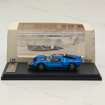 RM 1:64 Blue Ford GT40 Racing Sports Model Diecast Metal Car Gift Collection