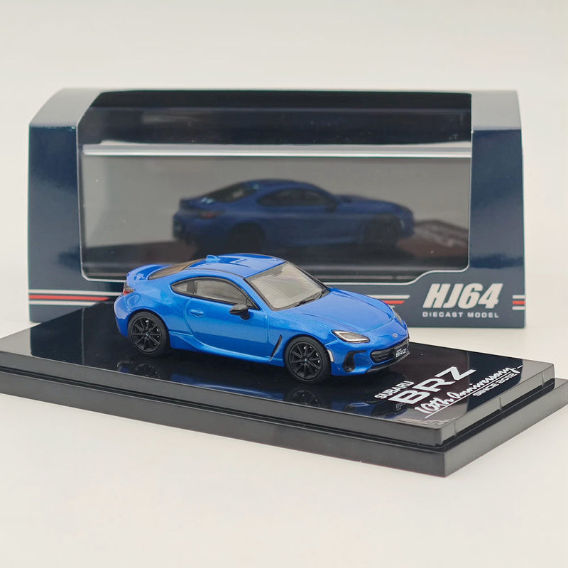 Hobby Japan 1:64 SUBARU BRZ S 10TH ANNIVERSARY LIMITED WR Blue Pearl with Stripe HJ643047BL Diecast Models Car Collection