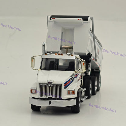 1/50 DM WESTERN STAR 4700 SB Dump Truck White Diecast Model 71034 Toy Gift