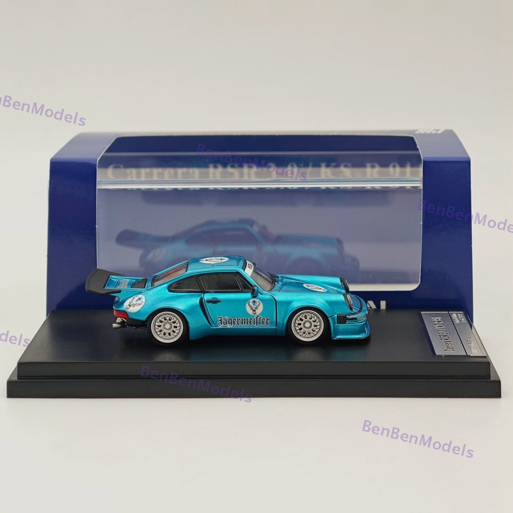 1/64 SW Carrera RSR 3.0/KS-R 911 Blue Diecast Metal Car Limited Collection