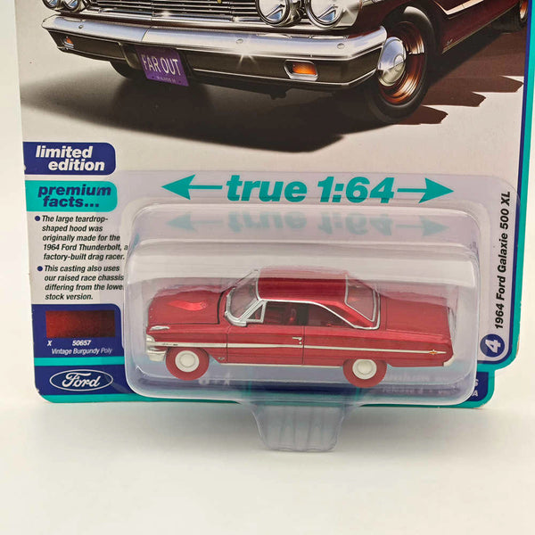 CHASE Auto World 1/64 Ford Galaxie 500 XL 1964 Ultra Red Diecast Models Car Collection