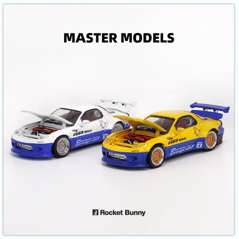 Master 1:64 Mazda RX-7/RX7 FD3S Hood and Headlights Can Open Diecast Models Toys Car Collection Gifts