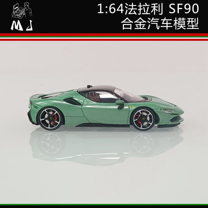 Pre-sale MJ 1:64 Ferrari SF90 Diecast Toys Car Models Miniature Hobby Collection Gifts