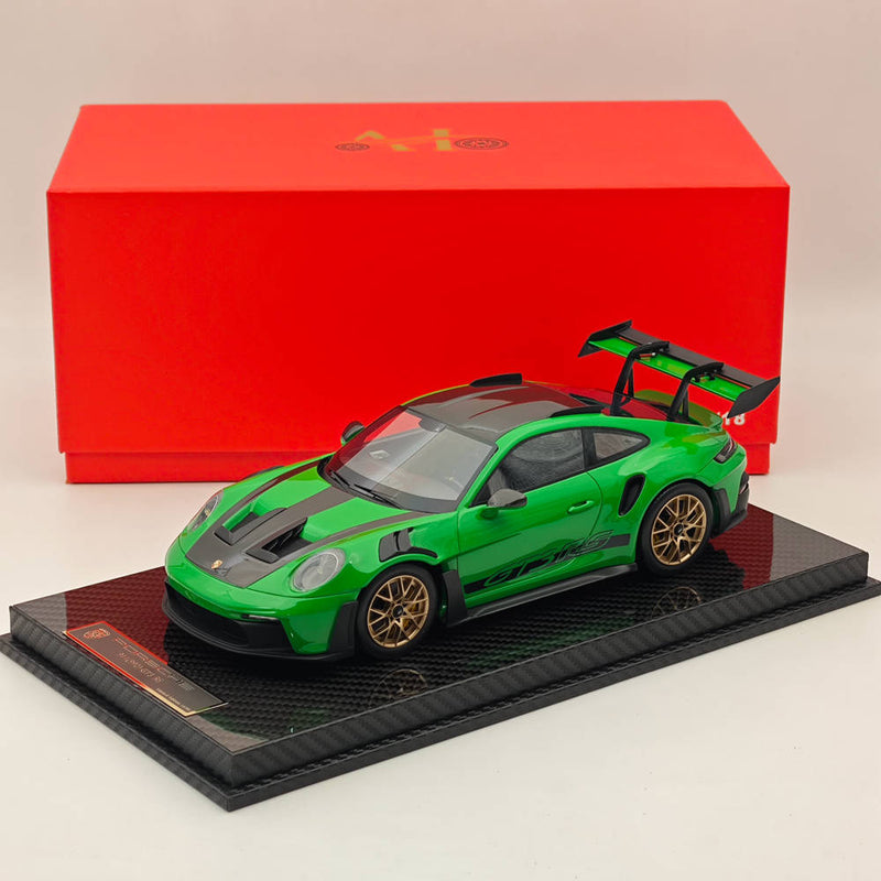 AI MODEL 1/18 Porsche 992 GT3 RS GREEN Resin High-Quality Collection Car Model