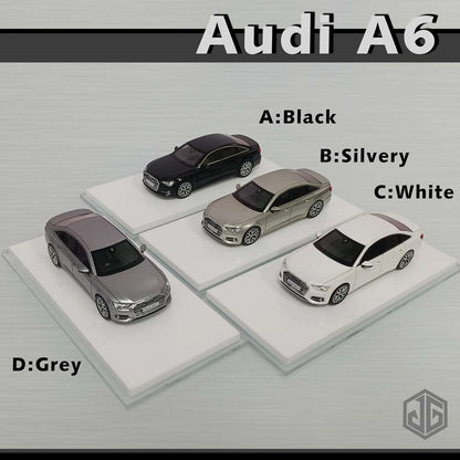 JG 1/64 Audi A6 C8 Miniature Resin Toys Car Models Hobby Collection Gifts