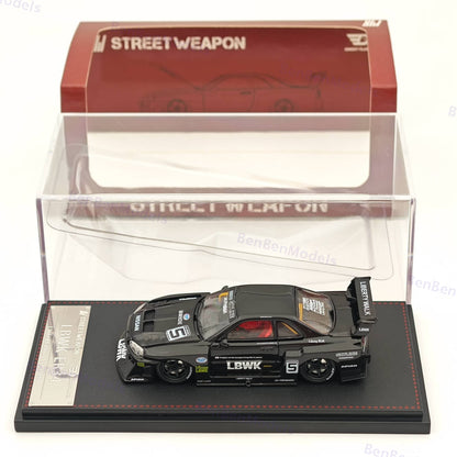 1/64 SW NISSAN GT-R LBWK ER34 #5 Black Diecast Model Car Miniature Collection