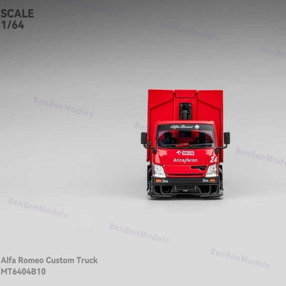 Micro Turbo 1:64 Alfa Romeo Custom Truck Diecast Model Race Livery Collectible