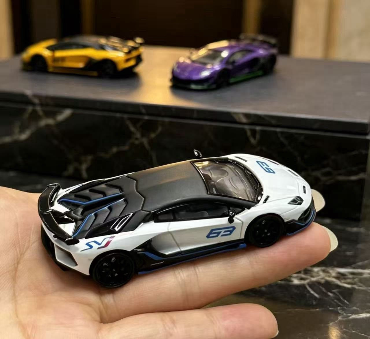 E Model 1/64 for Aventador SVJ Limited Alloy Car Model with Serial Code | Collectible Gift