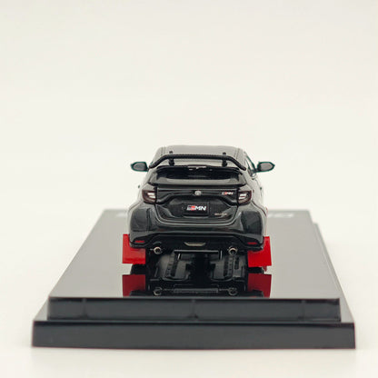 Hobby Japan 1:64 Toyota GRMN YARIS Rally Pacakge with GR PARTS Precious Black Pearl HJ643024RBK Diecast Models Car Collection