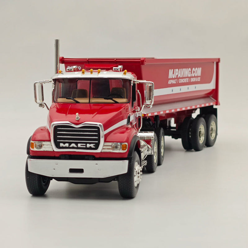 FIRST 1/34 Mack Granite & Round End Dump Trailer 19-4187 DIECAST Model Truck