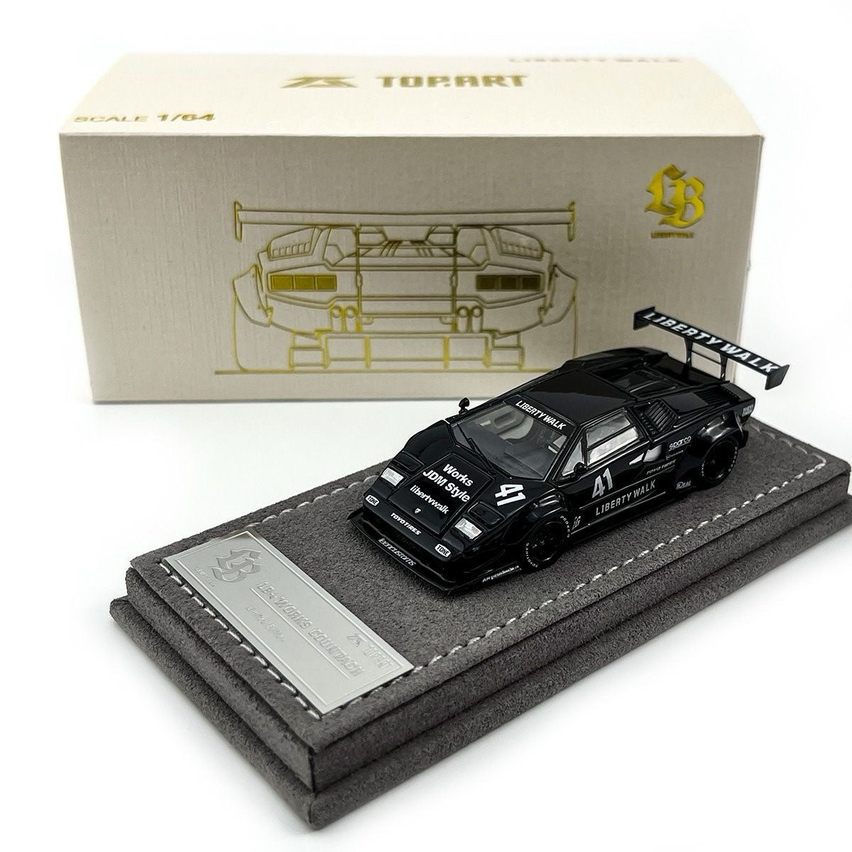 Topart 1:64 LBWK Countach #41 Diecast Toys Alloy Collectible Model Car