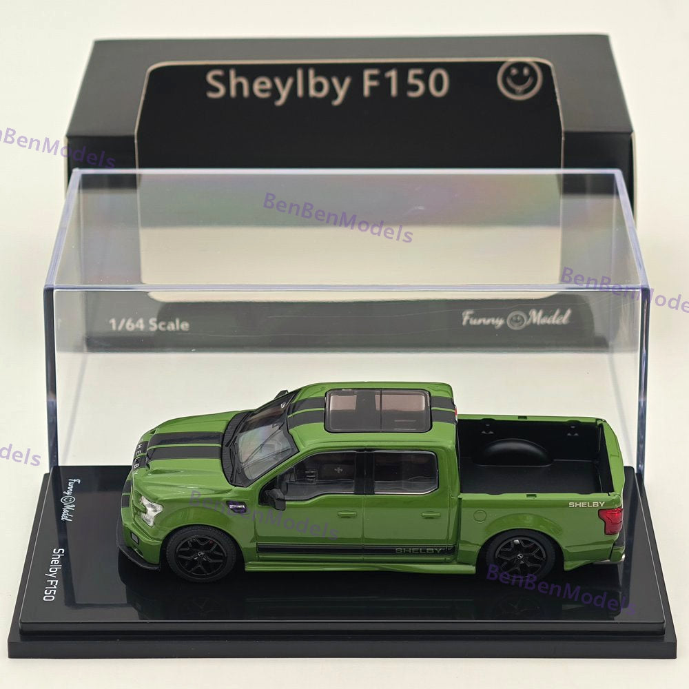 1/64 Funny SHELBY F-150 Shelby Super Snake Pickup Olive Green Alloy Model