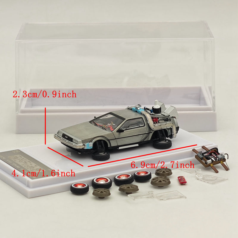 DCM 1:64 Back to the Future DMC-12 Time Machine Diecast Models Car Collection