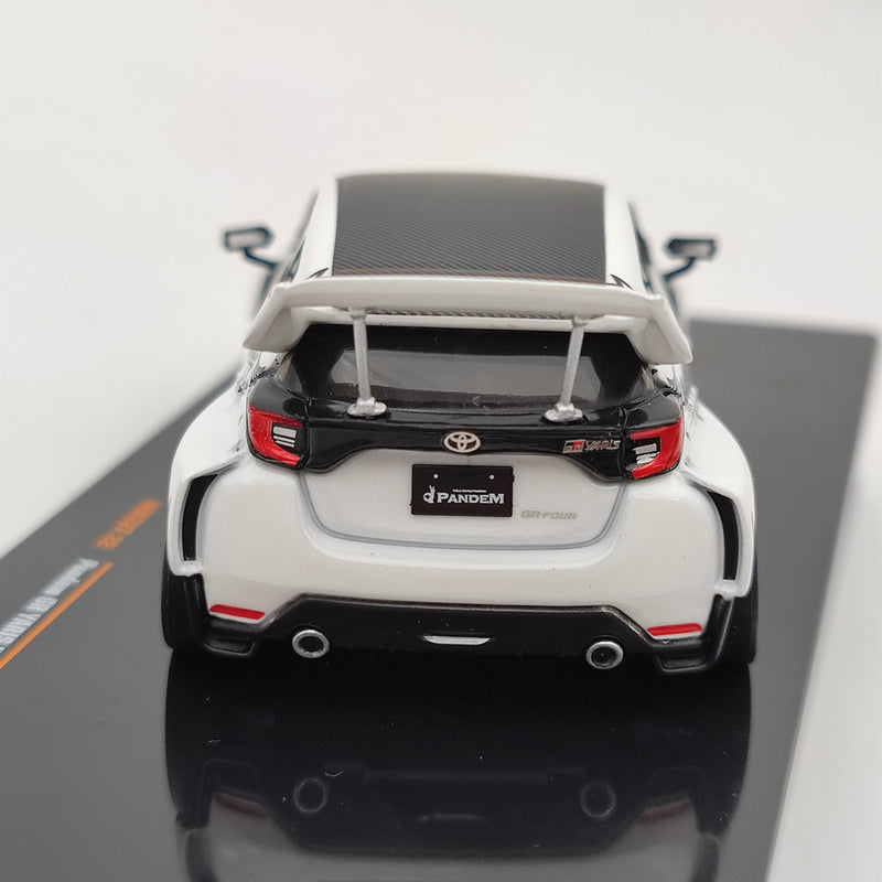 1/43 IXO Toyota Pandem GR Yaris Rocket Bunny Racing White MOC327.22 Diecast Car Toys Gift