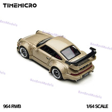 Pre-sale Time Micro 1/64 964 GT Show Widebody Beige Diecast Model Car Limited Edition