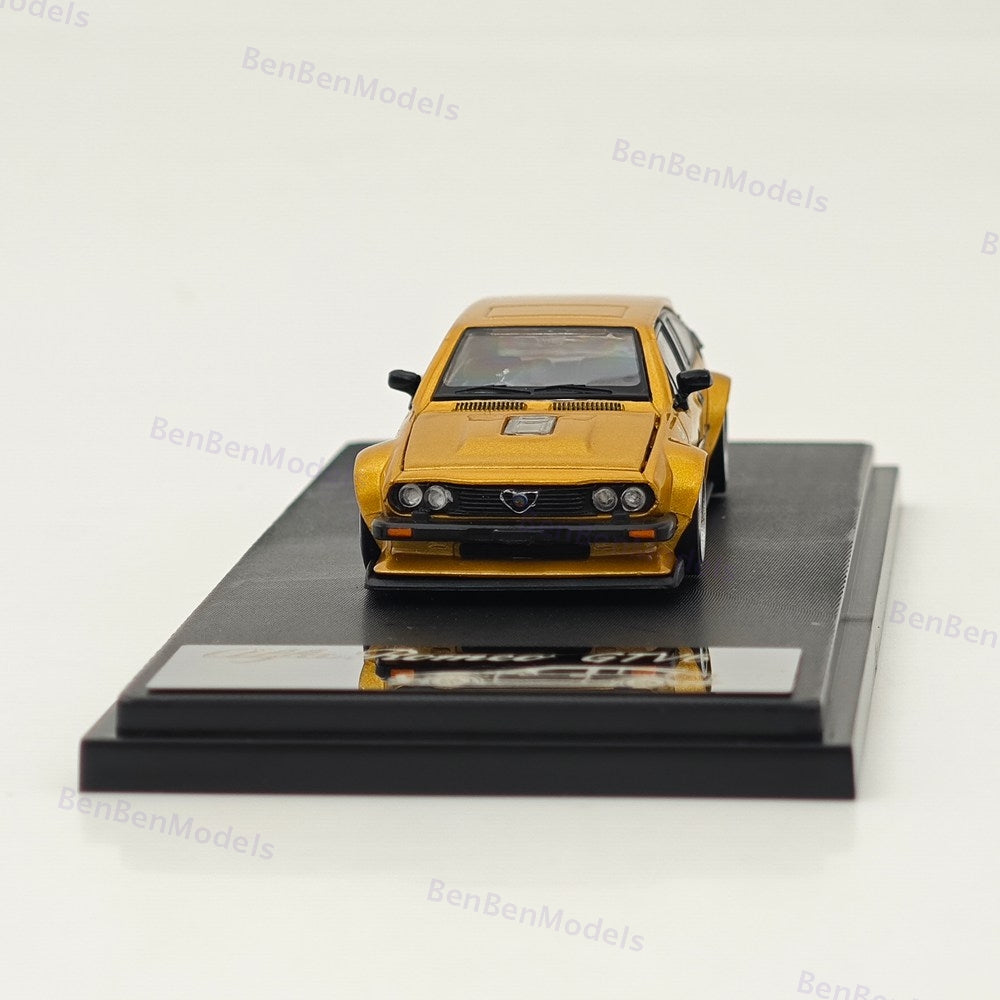 RM 1/64 Alfa Romeo GTV6 Gold/Silver Diecast Toys Car Models Collection Gifts